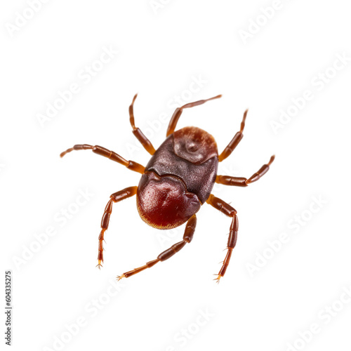 Tick insect isolated on transparent background, Generative ai 