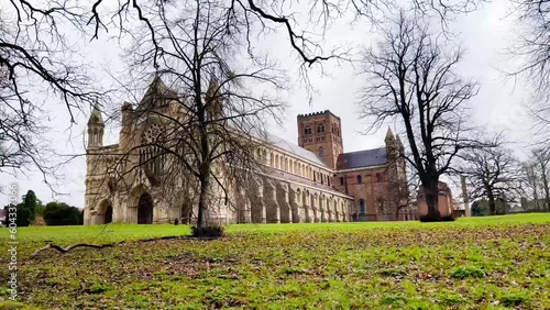 Beautiful Saint Albans Cathedral in Hertfordshire, England, United Kingdom photo