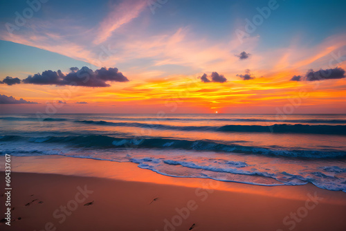 Coastal Symphony  Capturing the Awe-Inspiring Beauty of a Sunset Serenade