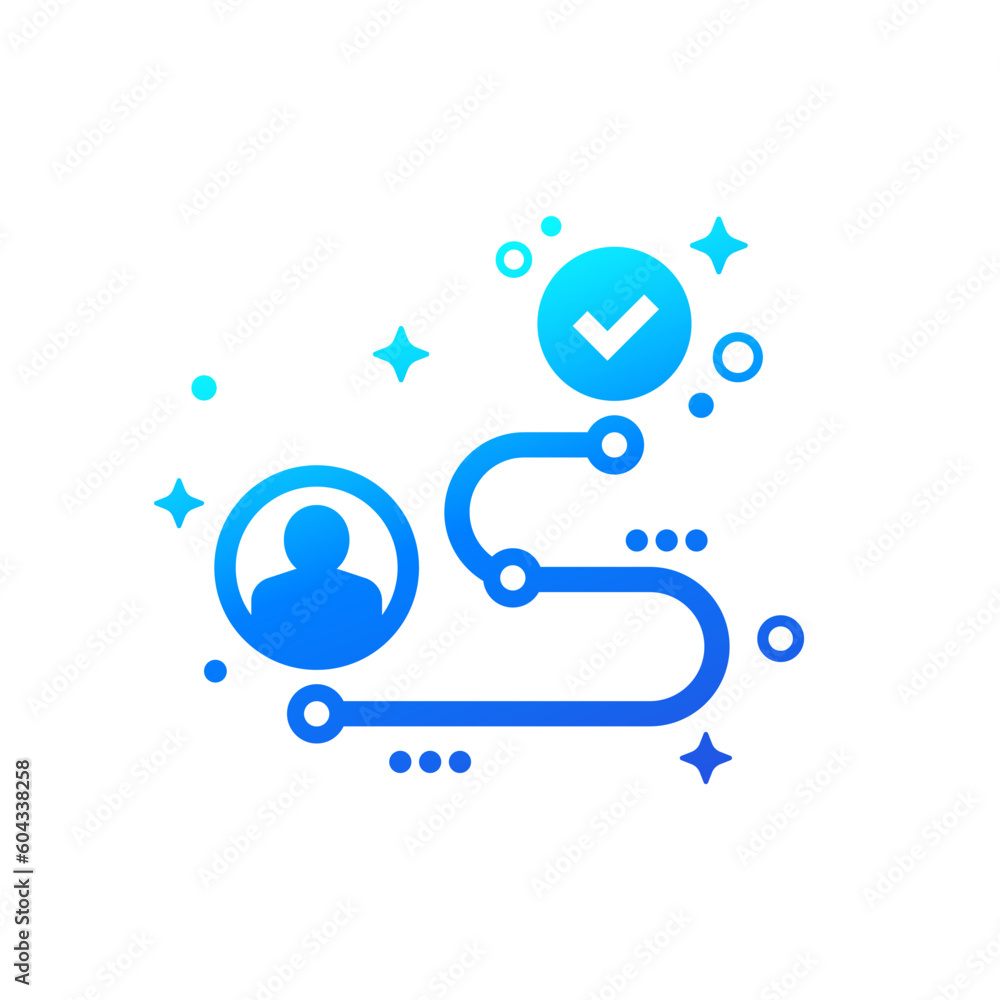 Customer journey icon, vector design