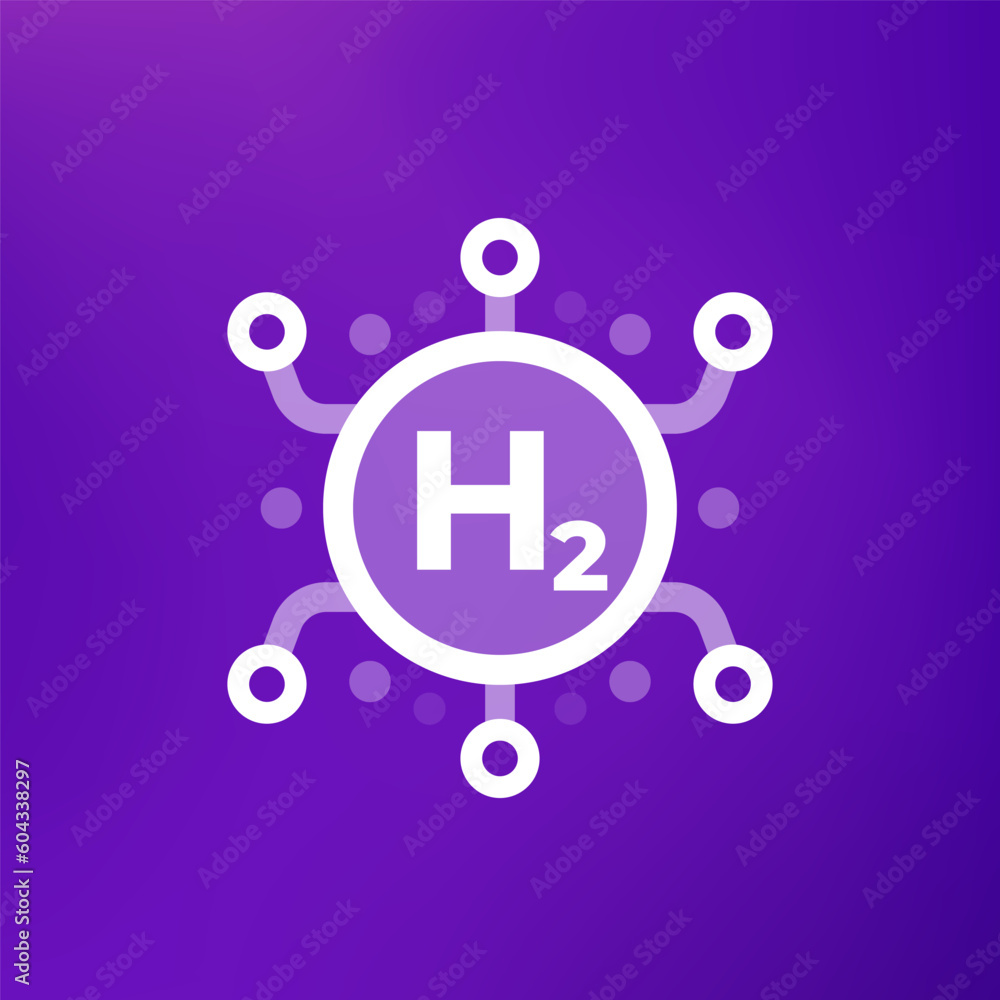 hydrogen synthesis icon, H2 energy production hydrogen synthesis icon, H2 energy production