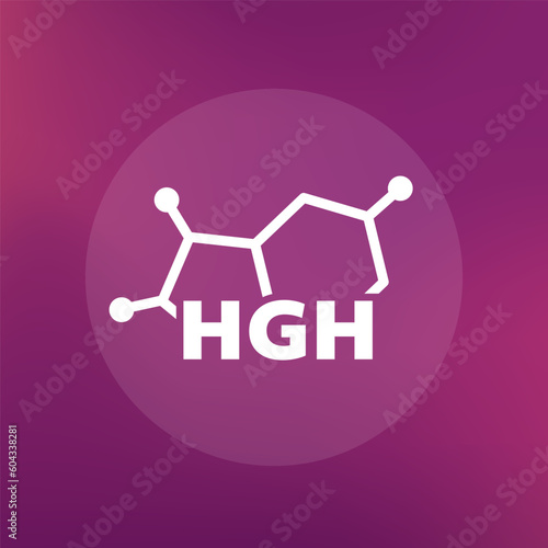 HGH icon, human growth hormone vector design