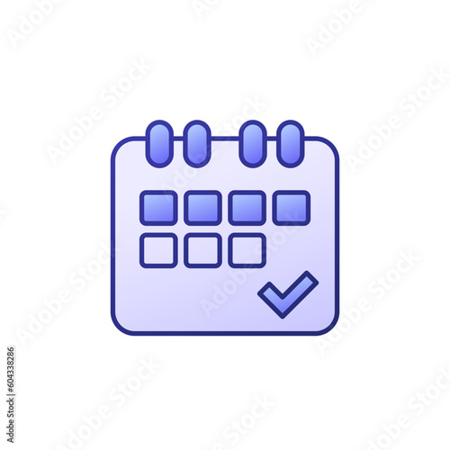 four-day work week icon with outline, 4-day workweek