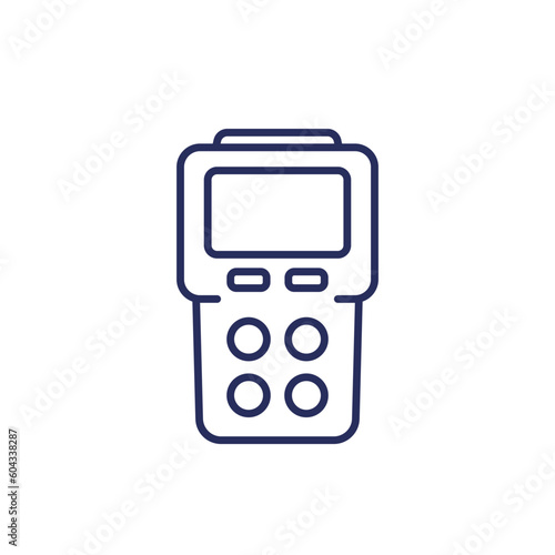 gas detector line icon, vector
