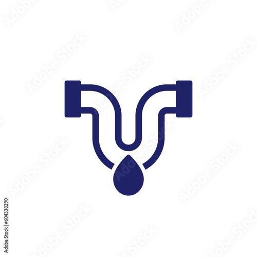 leaking pipe icon, water leakage pictogram