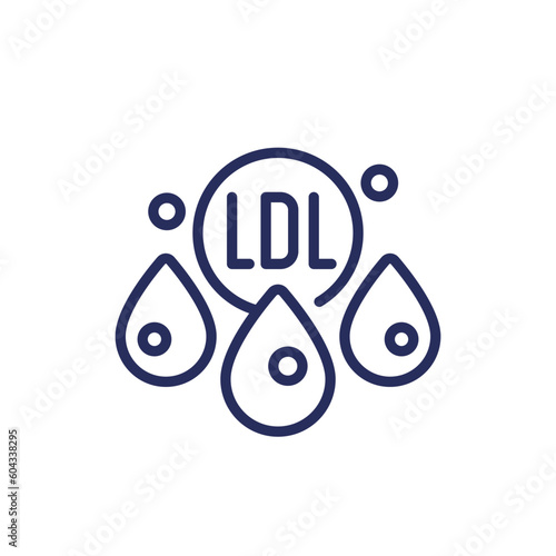 LDL Cholesterol icon, line vector