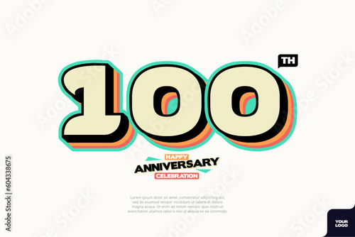 Number 100 logo icon design 100th birthday logo number anniversary 100