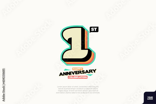 Number 1 logo icon design 1st birthday logo number anniversary 1