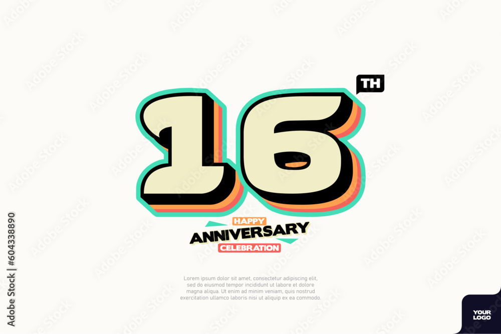 Number 16 logo icon design 16th birthday logo number anniversary 16 Number 16 logo icon design 16th birthday logo number anniversary 16