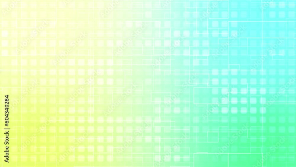 3D abstract digital technology animated blue-green light particles on blue gradient background. 3D abstract digital technology animated blue-green light particles on blue gradient background.