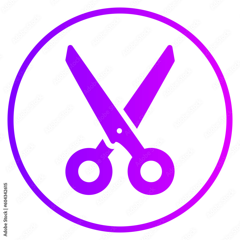 scissors gradient icon scissors gradient icon