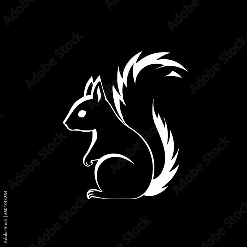 Squirrel - Minimalist and Flat Logo - Vector illustration