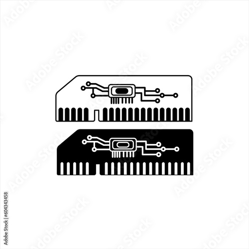 ram memory icon, for web, button, apps development, vector illustrtion