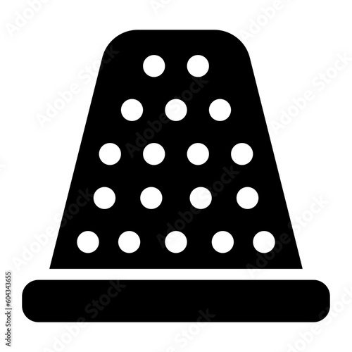 sewing thimble glyph icon