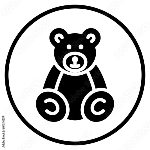 Fototapeta Naklejka Na Ścianę i Meble -  teddy bear glyph icon