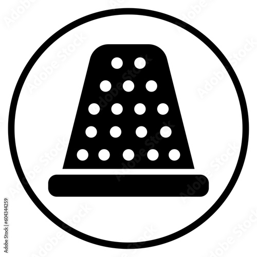 sewing thimble glyph icon