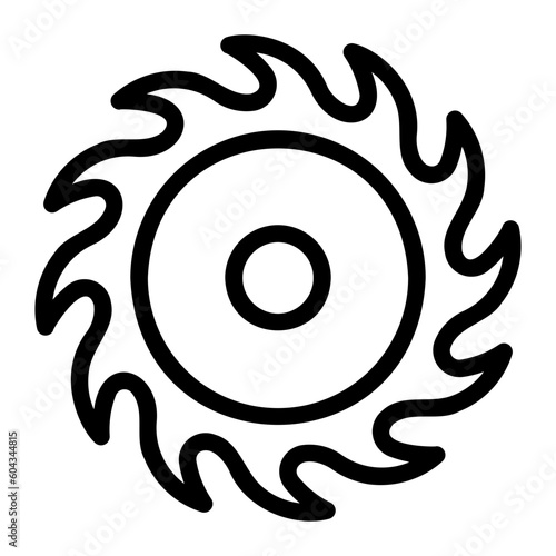saw blade line icon