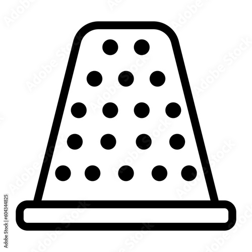 sewing thimble line icon