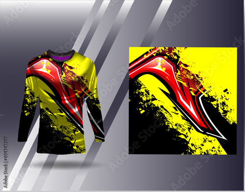 Sports jersey and tshirt template sports design for football racing gaming jersey vector