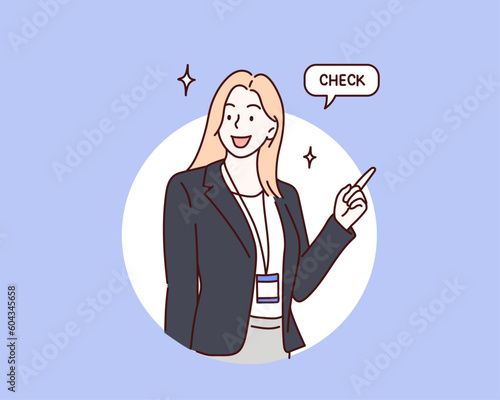 Females in Business. Hand drawn style vector design illustrations.
