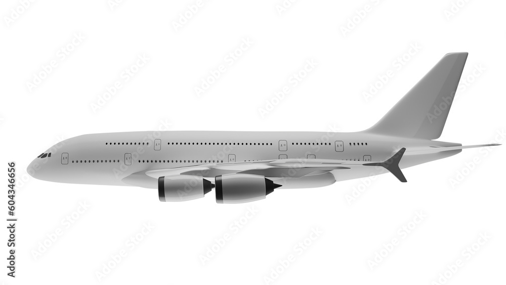 3D Air plane mockup illustration isolate