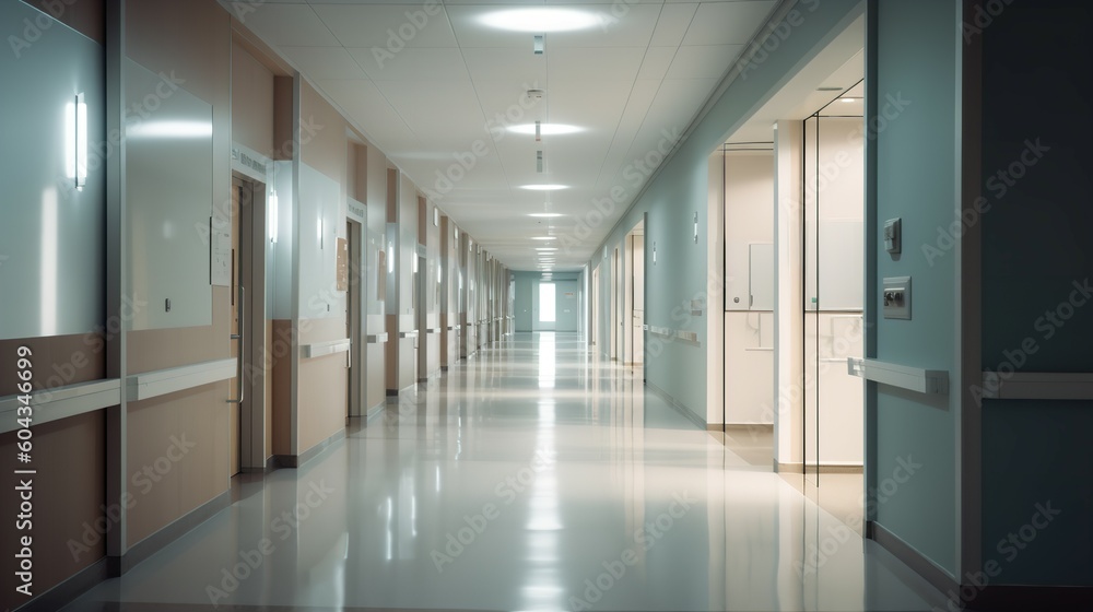 Hospital Hallway in Soft Focus