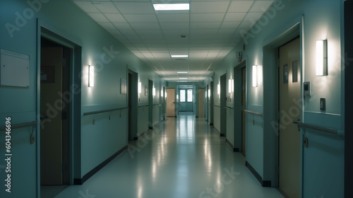 Hospital Hallway in Soft Focus