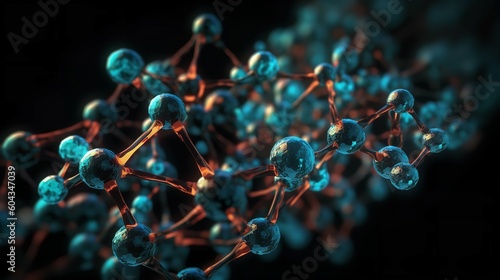 Abstract Image of Molecular Structure in Biomedical Research