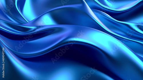 Wallpaper Mural Abstract blue 3D Business Technology Aurora Silk Background, Generative AI Torontodigital.ca