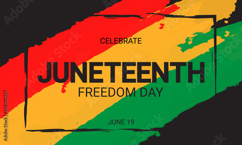 Juneteenth Freedom Day Background Design.