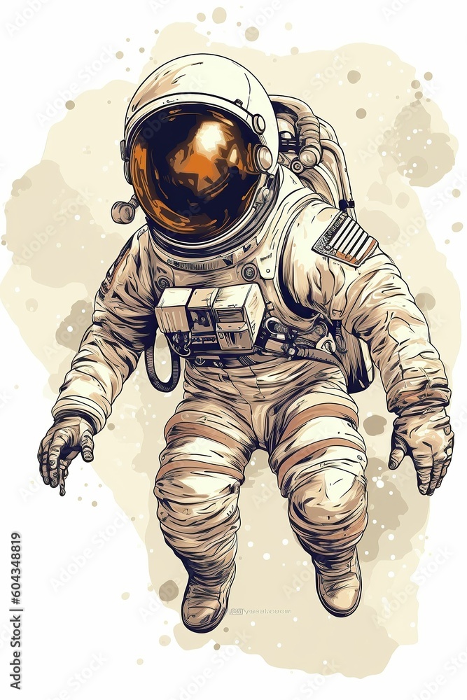 The illustration of astronaut, ai contents by Midjourney The illustration of astronaut, ai contents by Midjourney