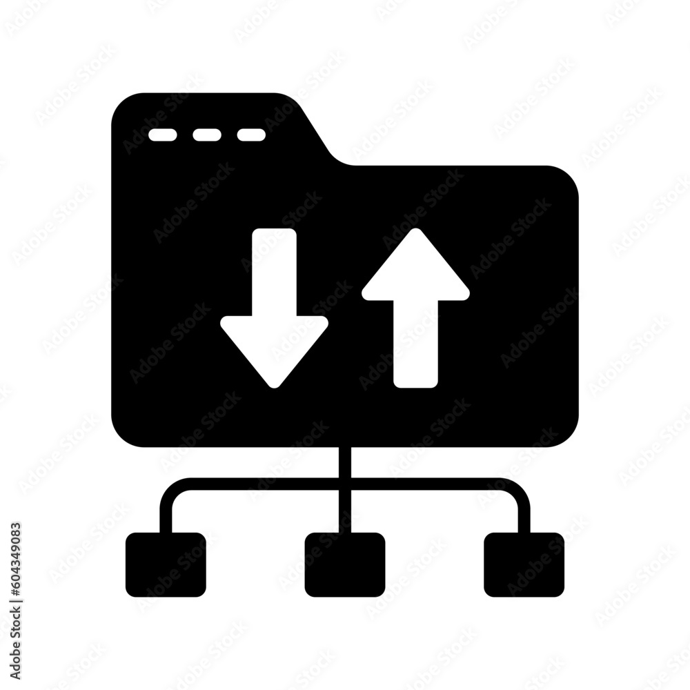 Two arrows pointing opposite direction indicating the synchronization or transfer of data between multiple devices or locations Two arrows pointing opposite direction indicating the synchronization or transfer of data between multiple devices or locations