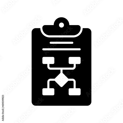 Data flow chart icon, algorithm vector in editable style, business planning