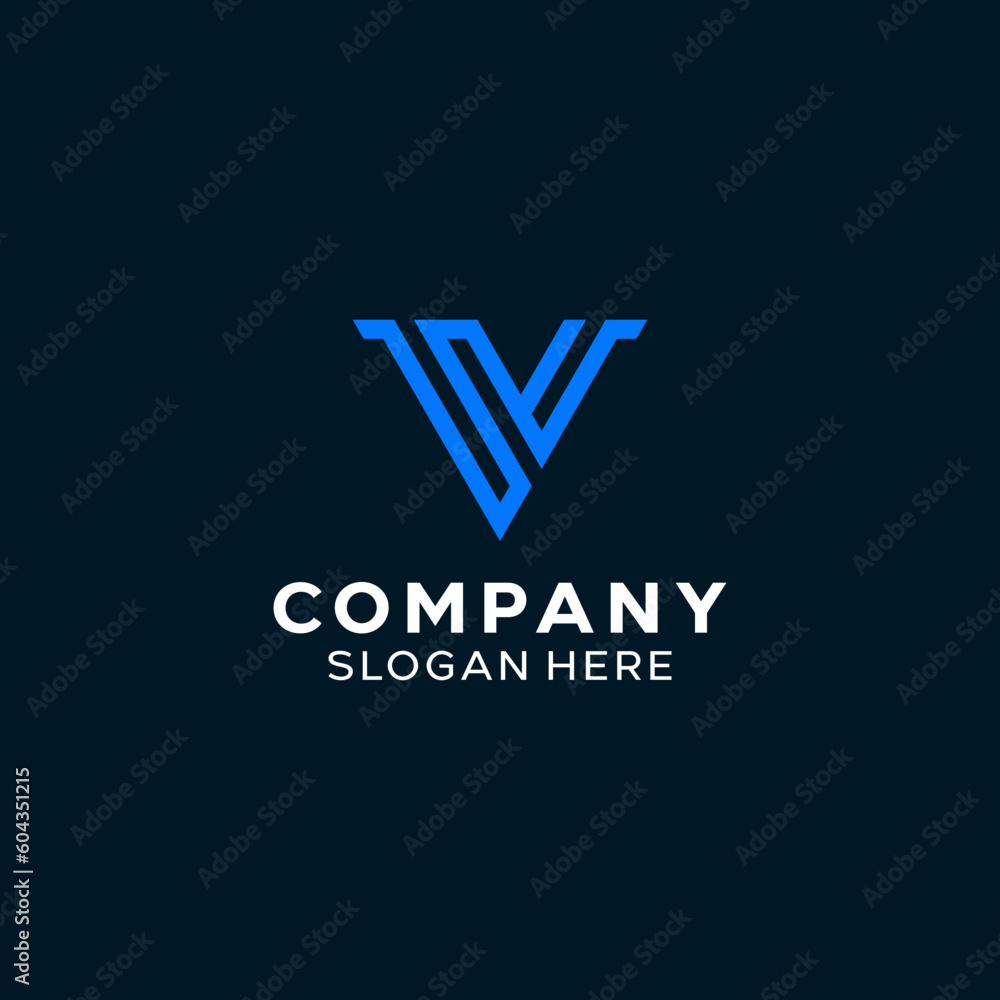 Letter V Simple Monogram Logo Letter V Simple Monogram Logo