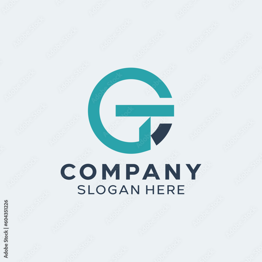 Letter GT TG Simple Monogram Logo Letter GT TG Simple Monogram Logo