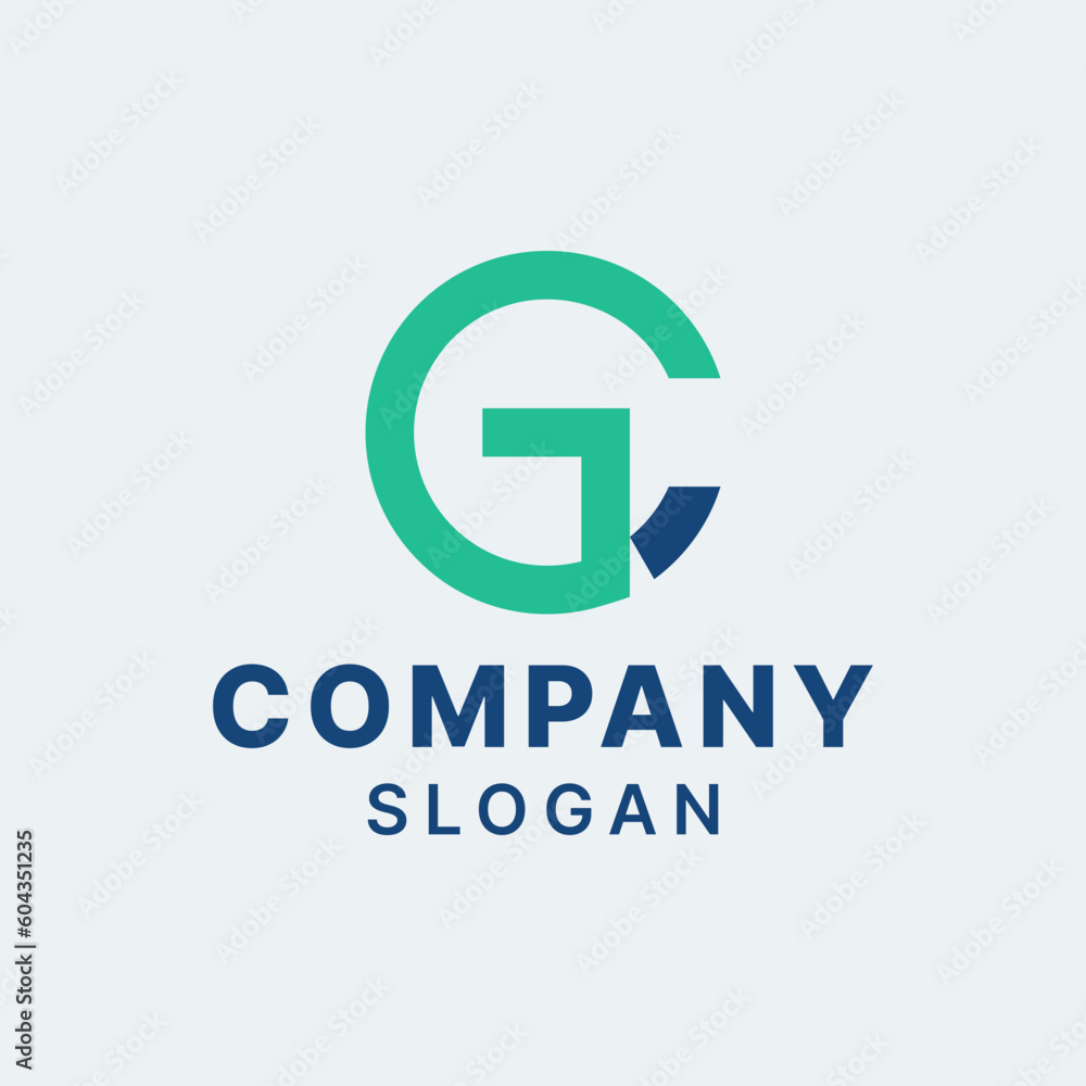 Letter GC CG Simple Monogram Logo Letter GC CG Simple Monogram Logo