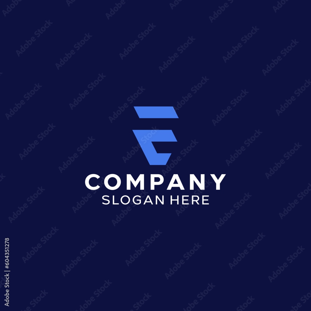 Letter E Simple Monogram Logo Letter E Simple Monogram Logo