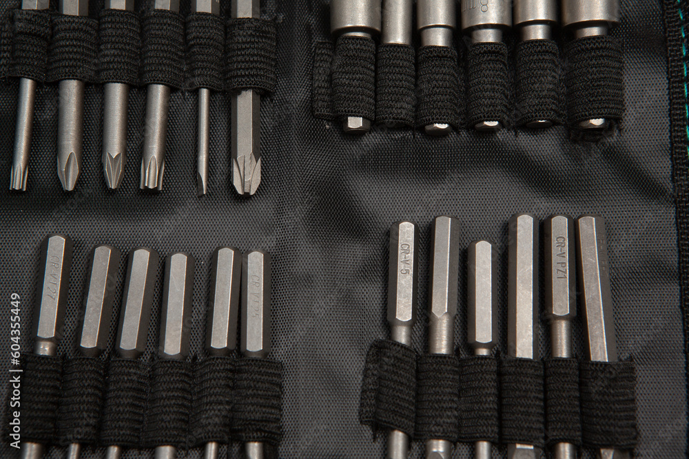 Set of tools for repair in a case on a white background. Assorted work or construction tools. Wrenches, Pliers, screwdriver. Top view Set of tools for repair in a case on a white background. Assorted work or construction tools. Wrenches, Pliers, screwdriver. Top view