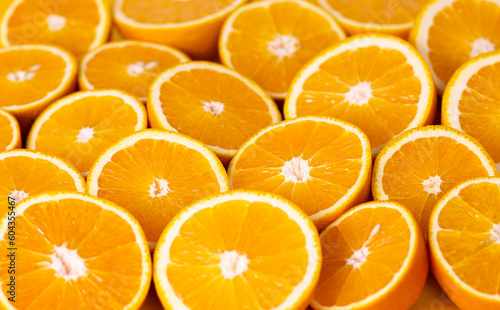 Orange Halves Close-Up