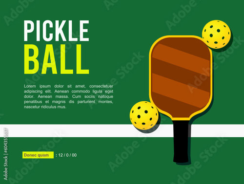 Great simple pickleball background design for any media	