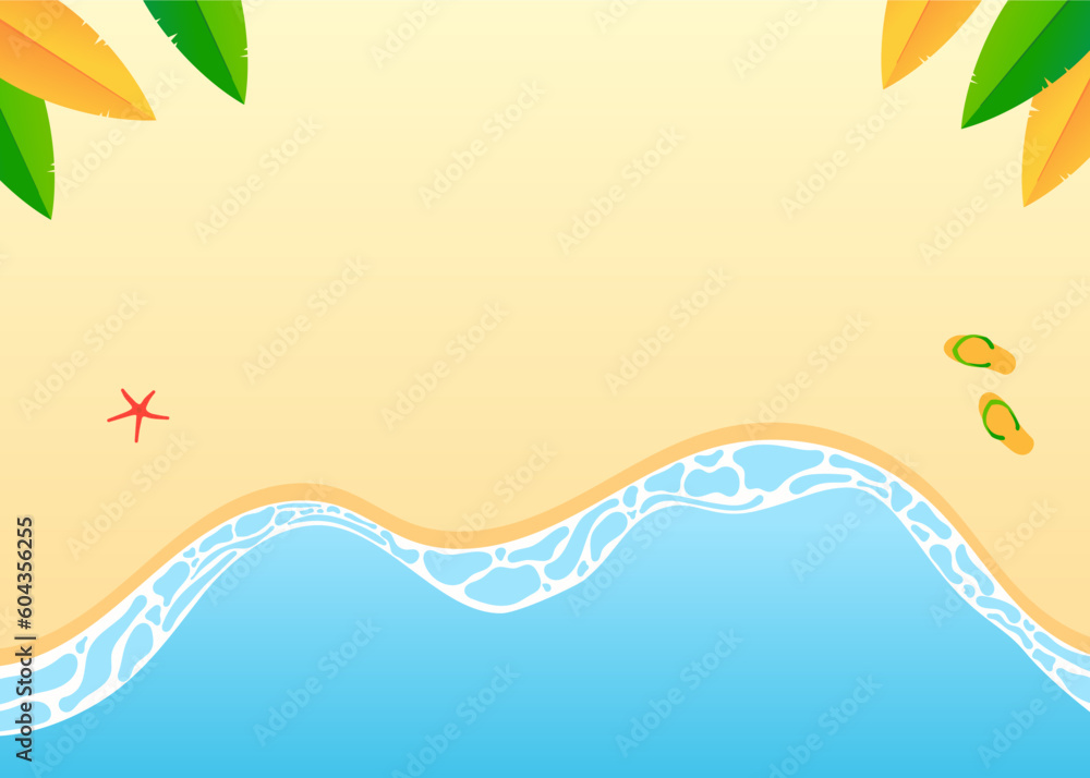 background design with a summer theme, with beach illustrations background design with a summer theme, with beach illustrations