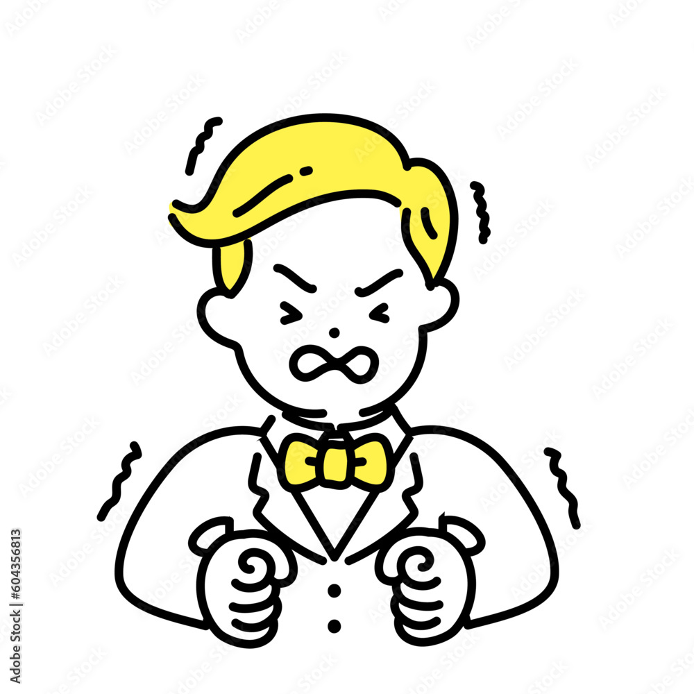 かわいい人物のイラストシリーズ _ 金持ちの男性 _ 耐える かわいい人物のイラストシリーズ _ 金持ちの男性 _ 耐える