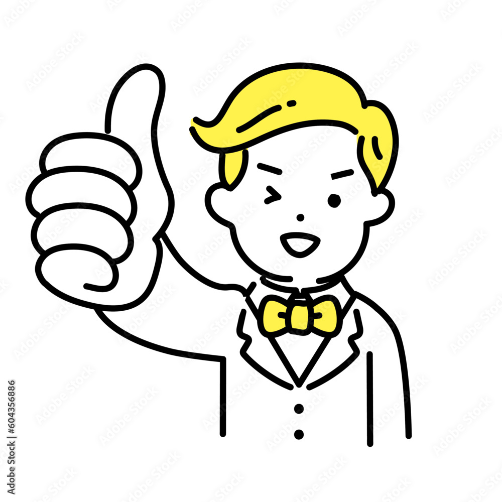 かわいい人物のイラストシリーズ _ 金持ちの男性 _ グッド