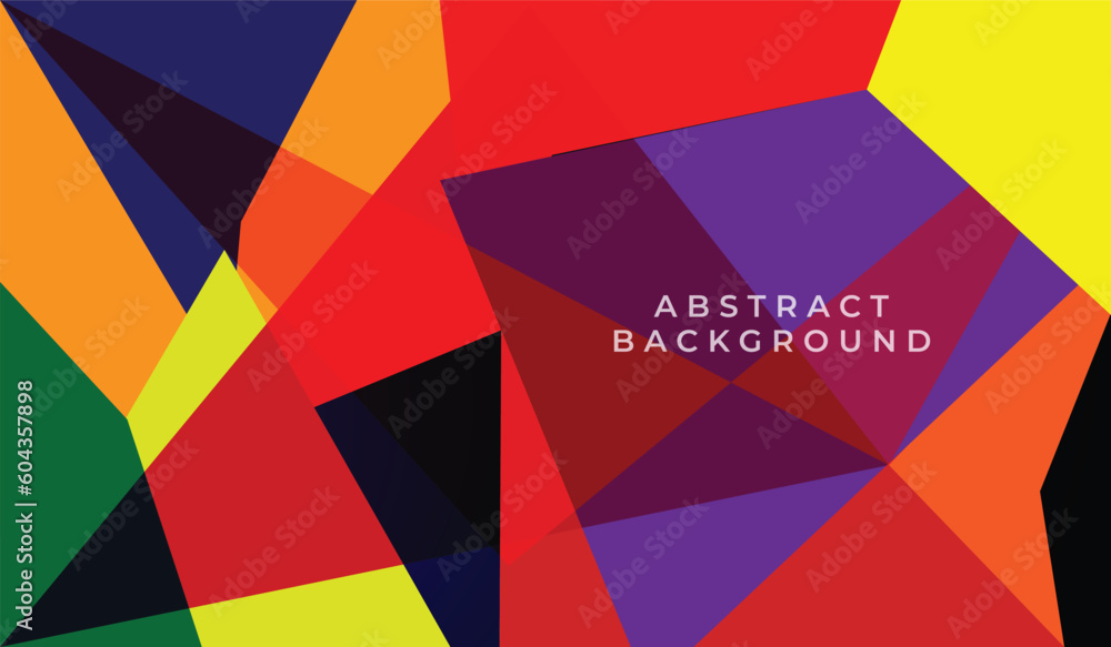 Fototapeta premium Vector illustration of geometric abstract colorful background.