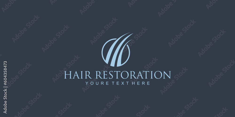 Hair clinic logo design with unique concept premium vector| beauty salon