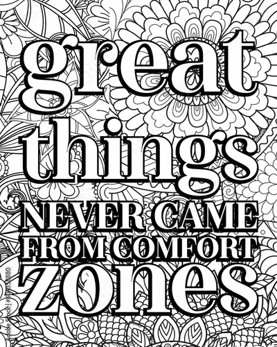  Motivational quotes coloring page.