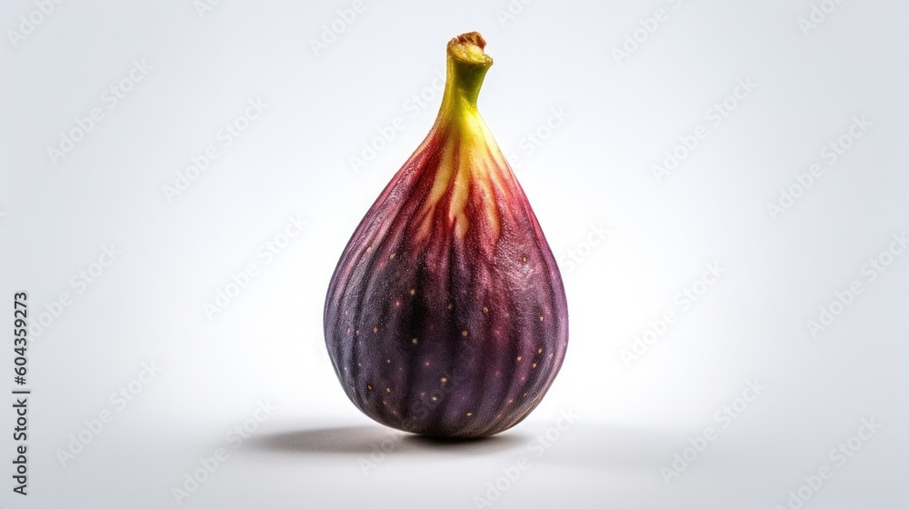 Obraz premium 023_Fruit Fig on a white background, Generative AI