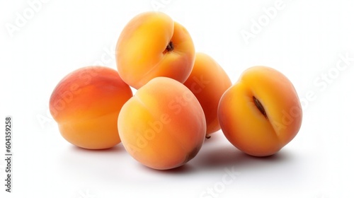 021_Apricot on a white background, Generative AI