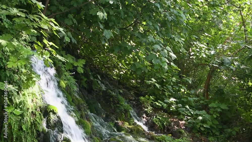 Stream Flowing Through Cliffs. Stream Flowing Through Cliffs.