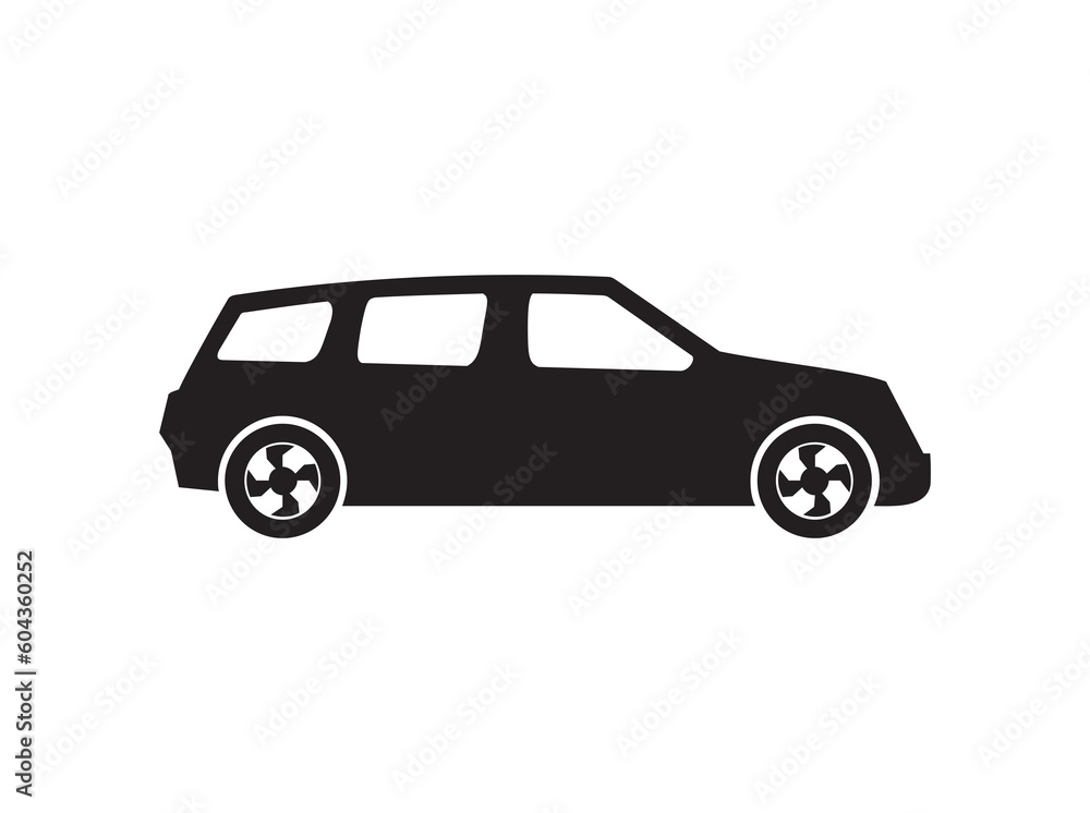 car icon. limousine flat icon vector